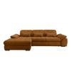 Ecksofa mit Bettkasten Rigatti ca. 184x314 cm Goldfarben - Goldfarben/Schwarz, MODERN, Textil/Metall (184/314cm) - Livetastic