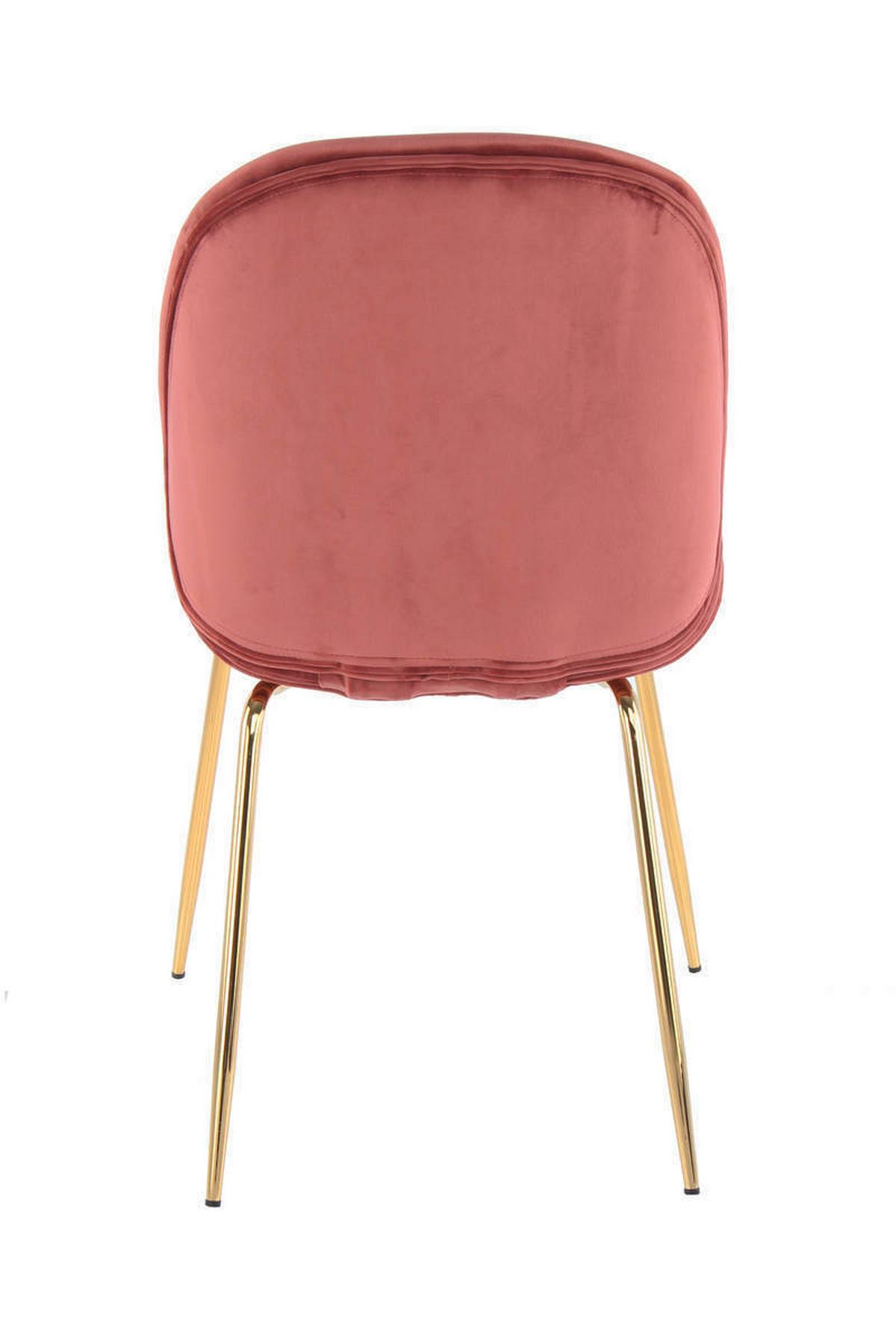 Szék Szett Lkcqv - fáradt rózsaszín/sárgarézszínű, Modern, műanyag/fém (47/90/59cm) - Kayoom