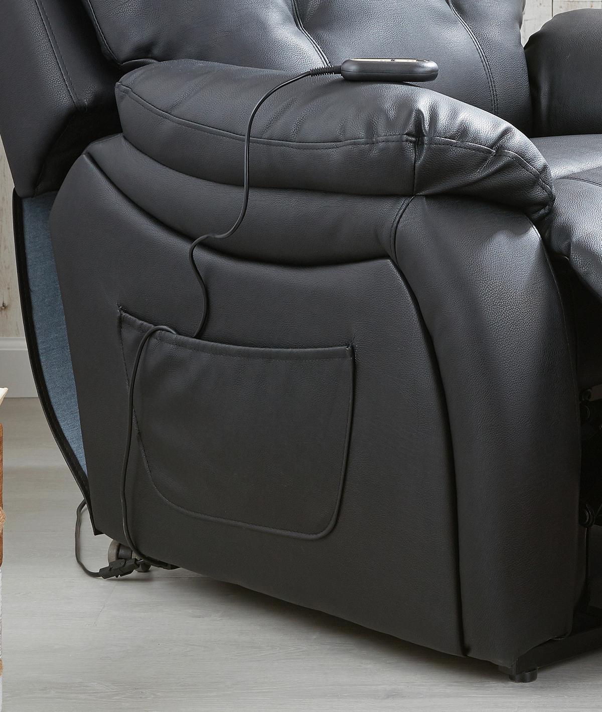 Tv Fotelj Mario, Relax Funkcija, Črna - črna, Konvencionalno, kovina/umetna masa (89/107-79/94-165cm) - James Wood