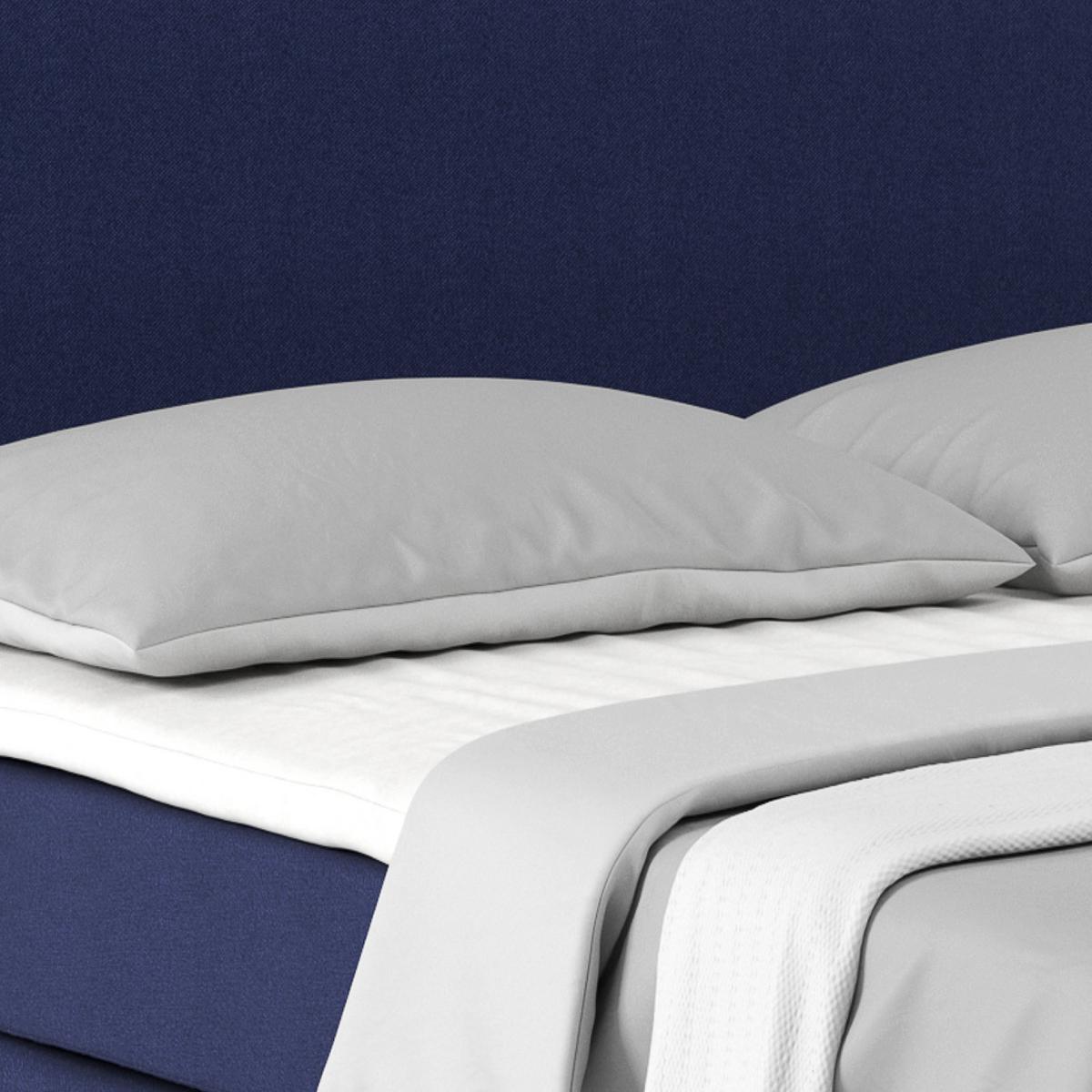 Boxspring Krevet Nero - tamno plava/boje kroma, Konvencionalno, tekstil/metal (160/200cm) - Based