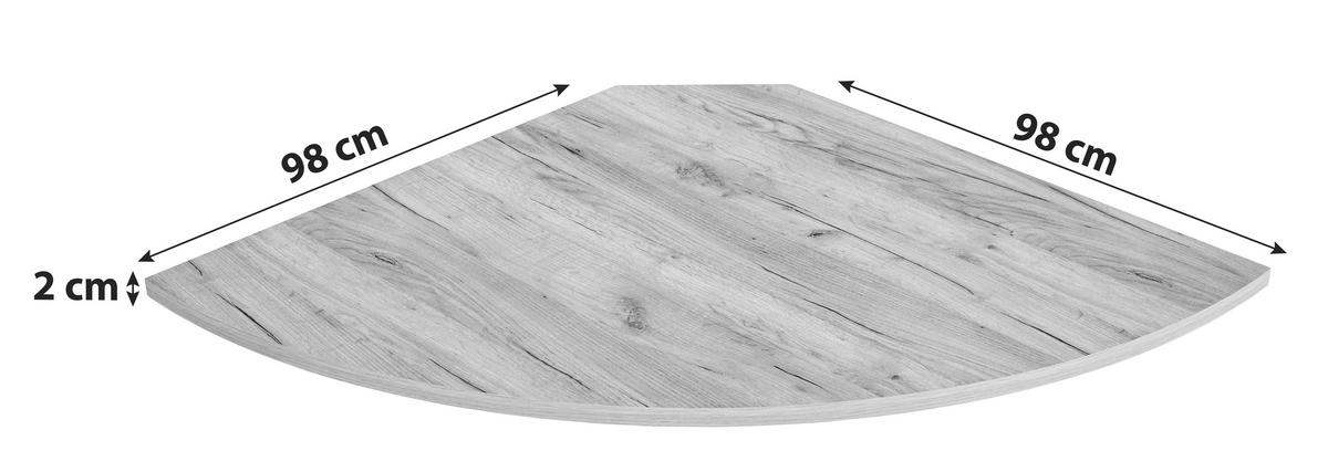 Blat de îmbinare pe colț Profi - culoare lemn stejar, Modern, material pe bază de lemn (98/2/98cm) - Modern Living