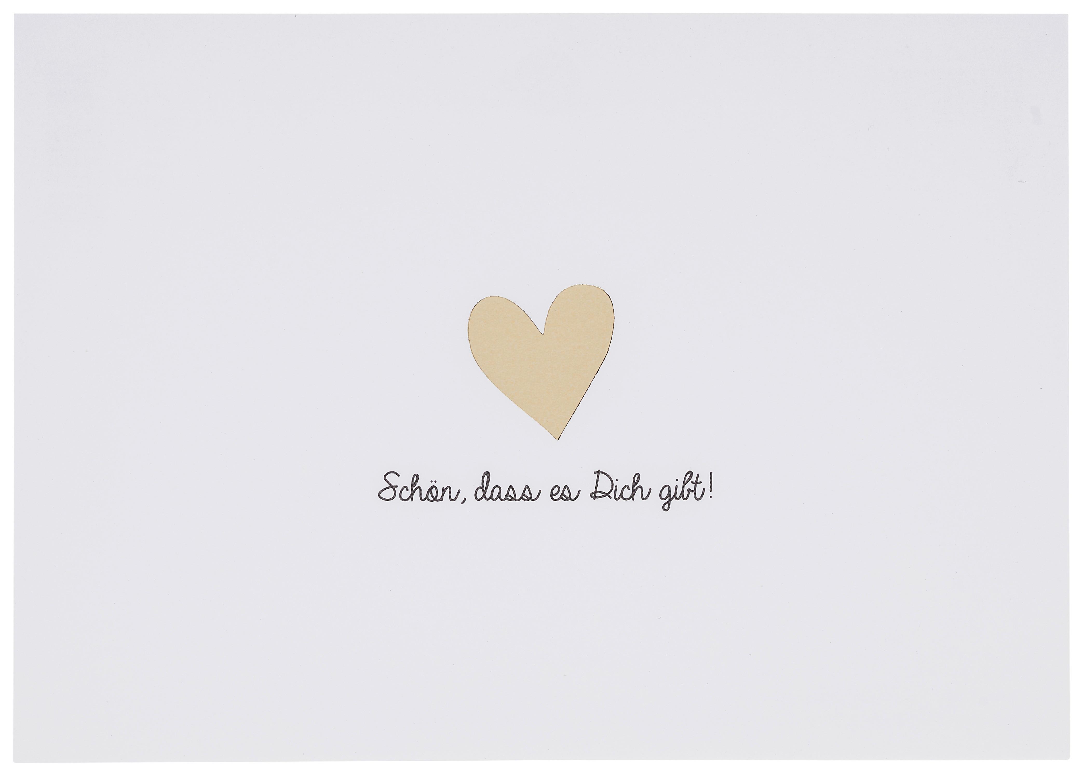 POSTKARTE GOLD - Goldfarben/Schwarz, Papier (14,8/10,5cm)