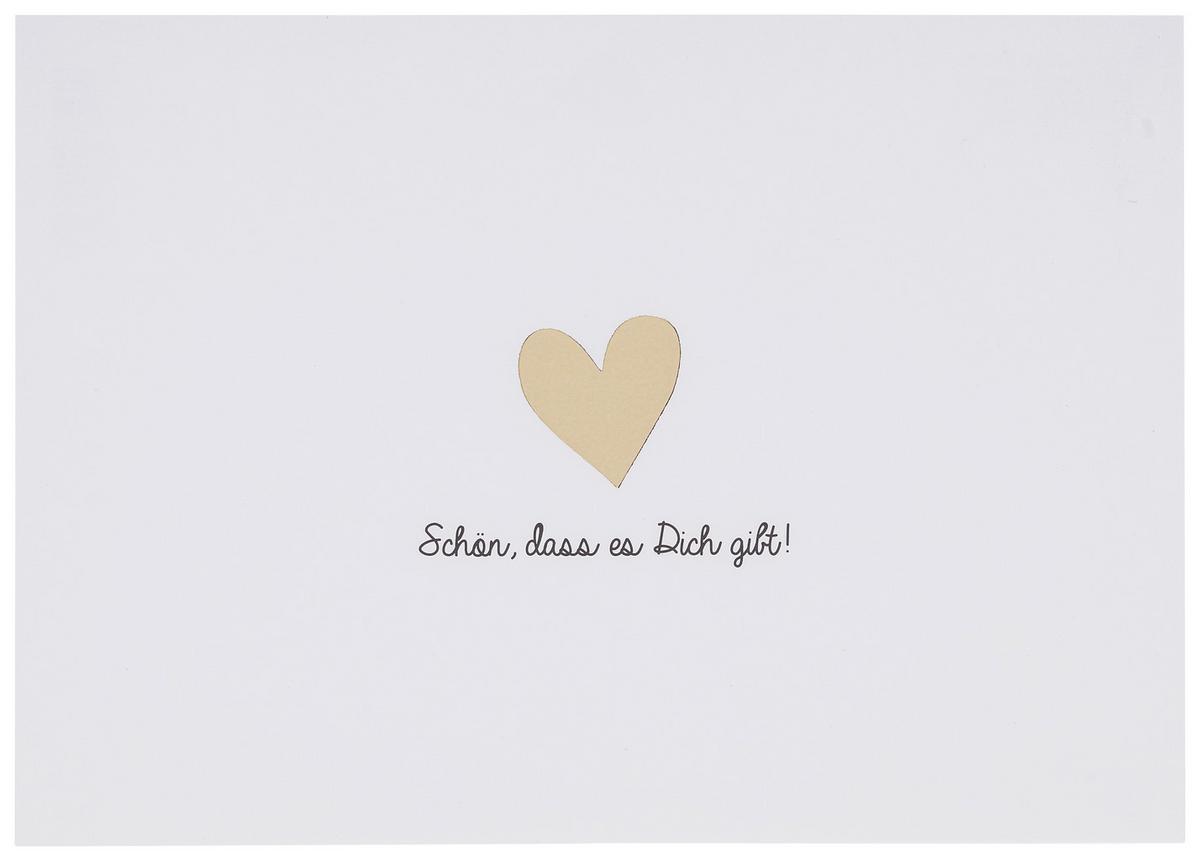 POSTKARTE GOLD - Goldfarben/Schwarz, Papier (14,8/10,5cm)