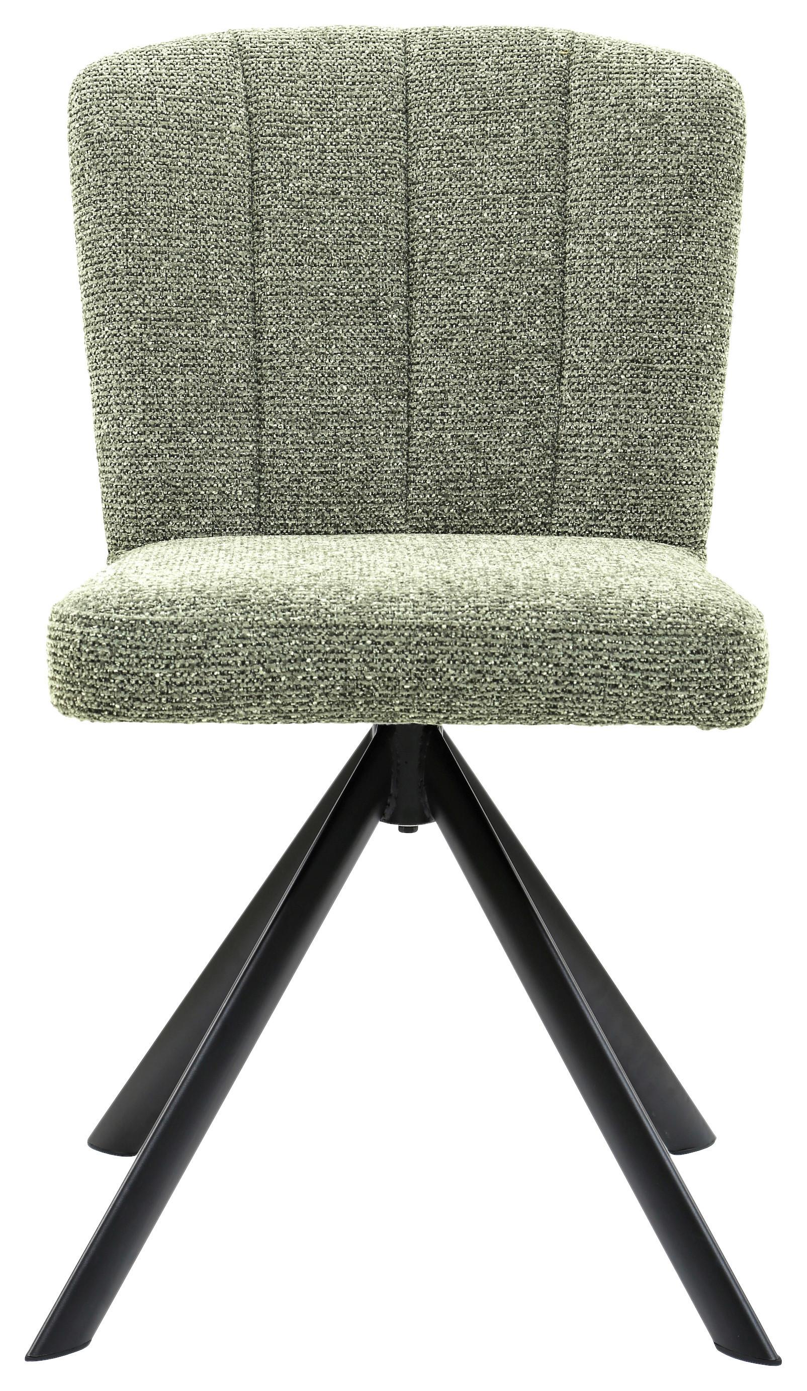 STOL NORA - grön/svart, Modern, metall/trä (52/87/64cm) - Premium Living