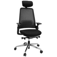 Pisarniški Stol Bracio, Črna - srebrne barve/črna, Basics, kovina/umetna masa (62/120/58cm) - MID.YOU