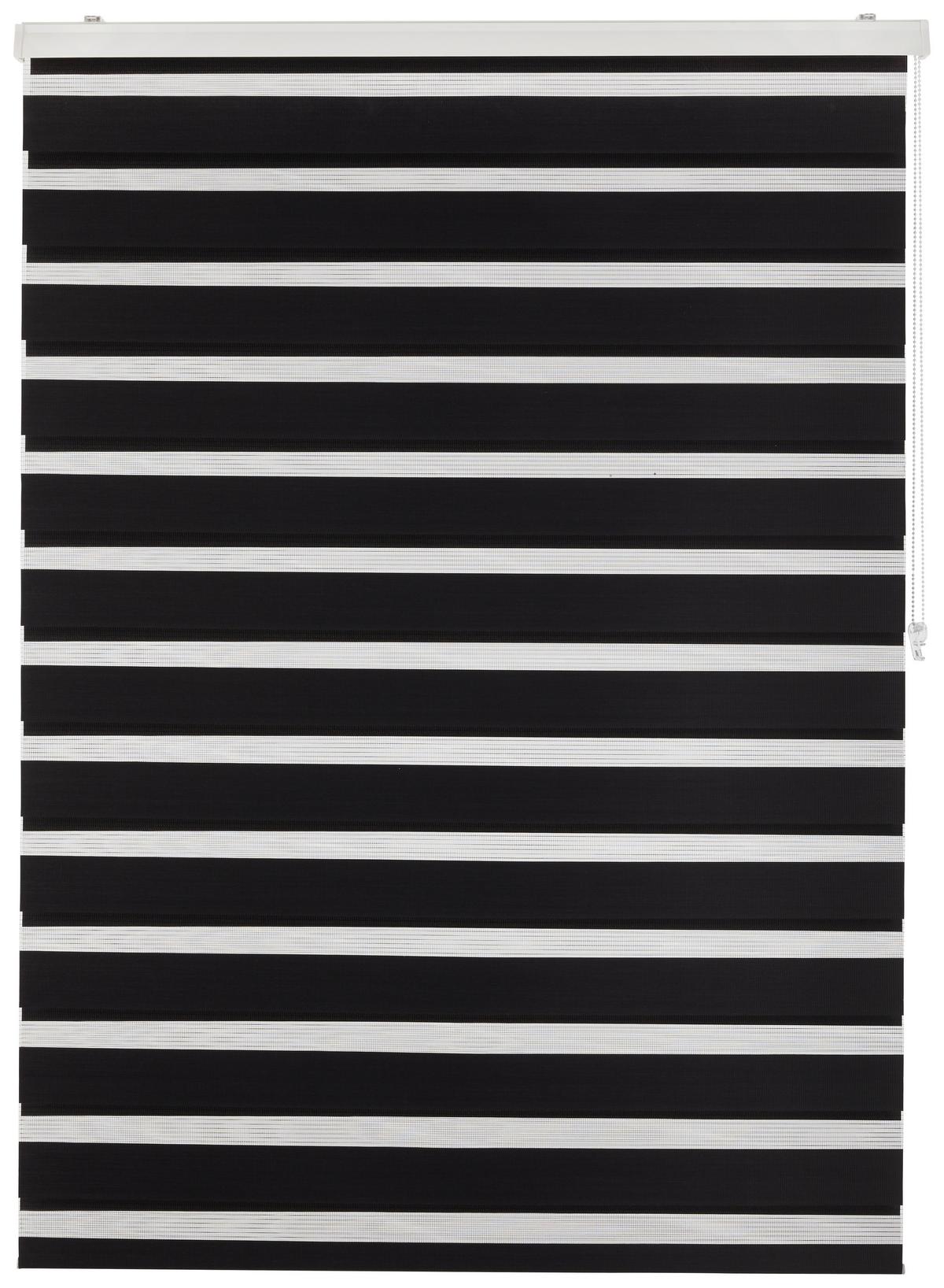 Rulou zebră Thomas - negru, plastic/textil (120/160cm) - Premium Living