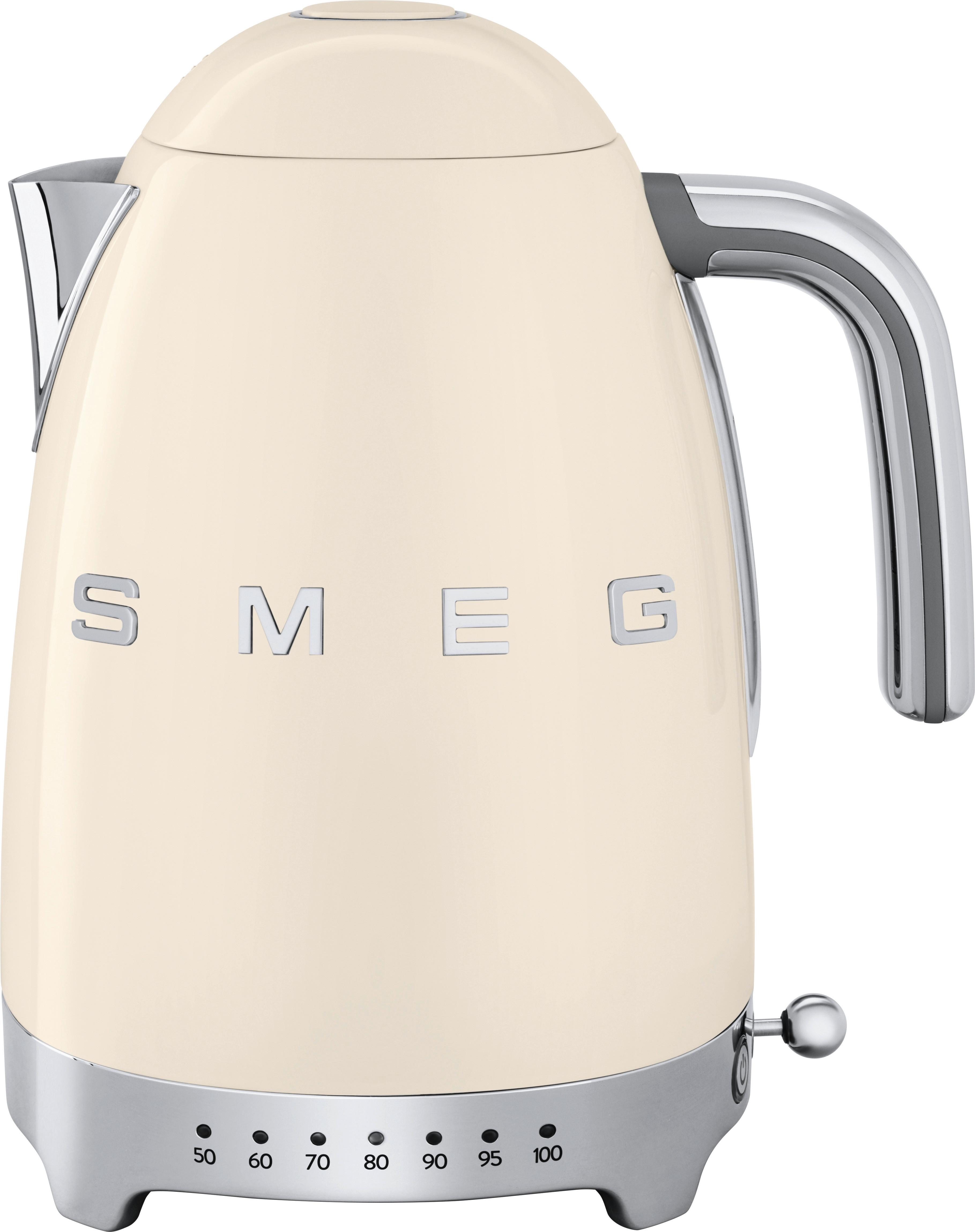 CZAJNIK ELEKTRYCZNY KLF04CREU SMEG - kremowy/kolor chromowy, Basics, tworzywo sztuczne/metal (22,3/28/17,1cm) - SMEG