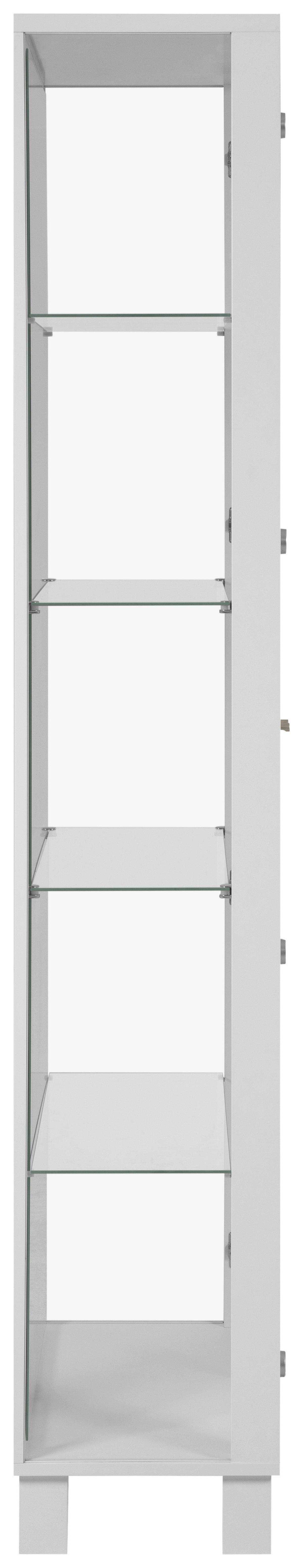 Vitrine Albi Weiss - Weiss, Modern, Glas/Holzwerkstoff (62/189/33cm) - Mömax