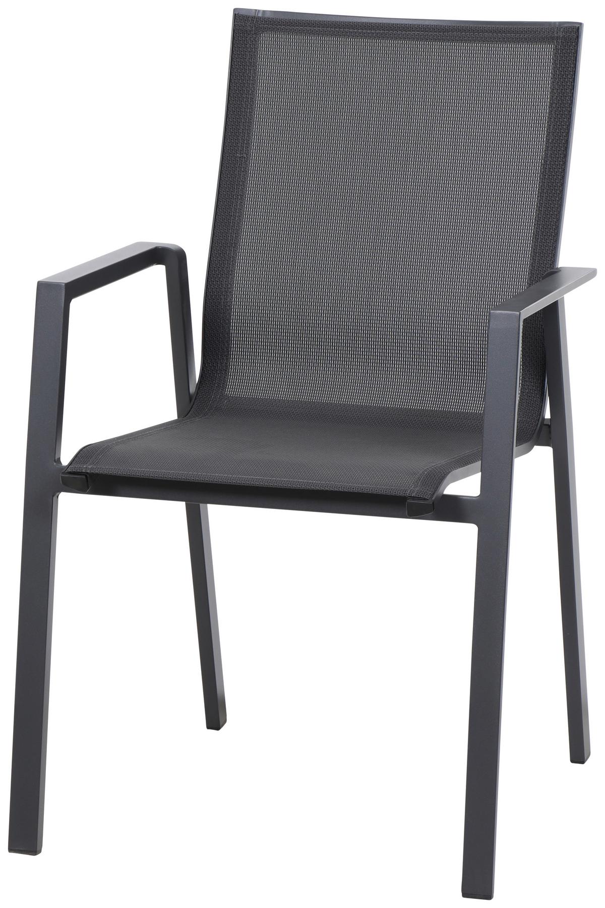 Gartentischgruppe Reno 5-tlg. Anthrazit - Anthrazit, Basics, Keramik/Kunststoff (100/88/180cm) - Siena Garden