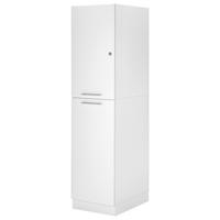 Mehrzweckschrank Clara Weiß B: ca. 50 cm - Edelstahlfarben/Weiß, KONVENTIONELL, Holzwerkstoff/Metall (50/200/67,6cm) - Respekta