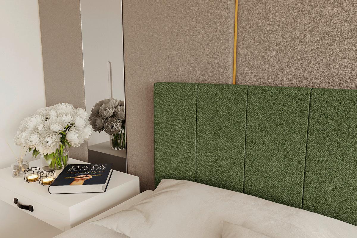 Boxbett Odin Dunkelgrün ca. 180x200cm - Dunkelgrün/Schwarz, KONVENTIONELL, Kunststoff/Textil (180/200cm) - Based