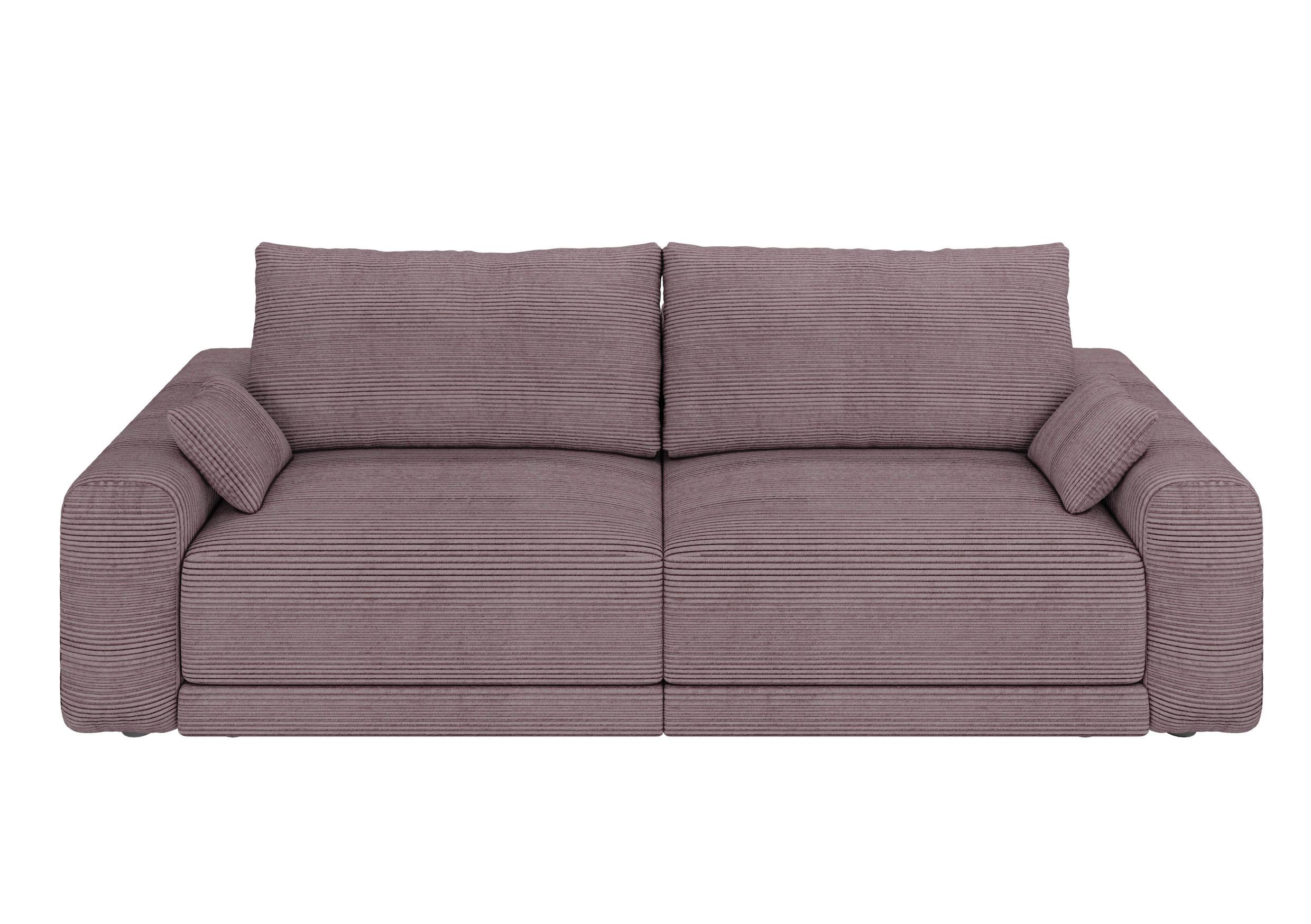 Sofa Plain Altrosa - Altrosa/Schwarz, Modern, Kunststoff/Textil (256/88/120cm) - Mömax