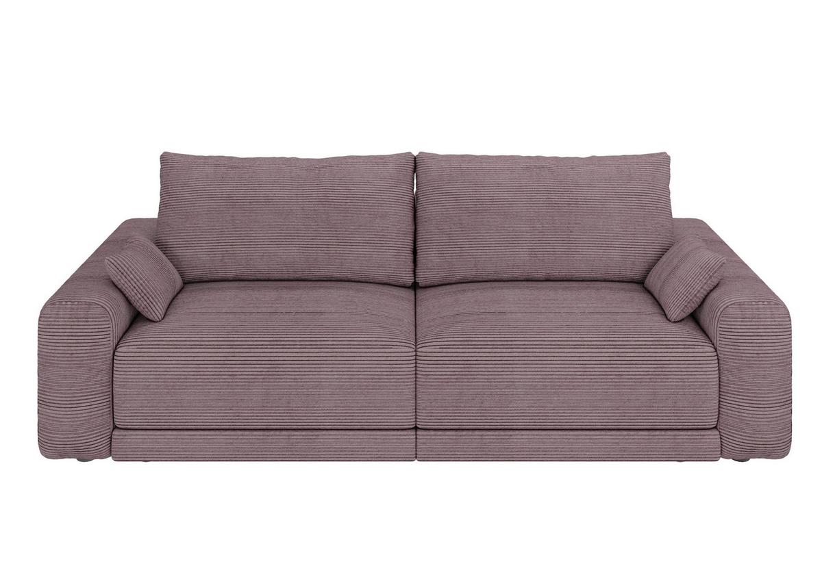 Sofa Plain Altrosa - Altrosa/Schwarz, MODERN, Kunststoff/Textil (256/88/120cm) - Mömax