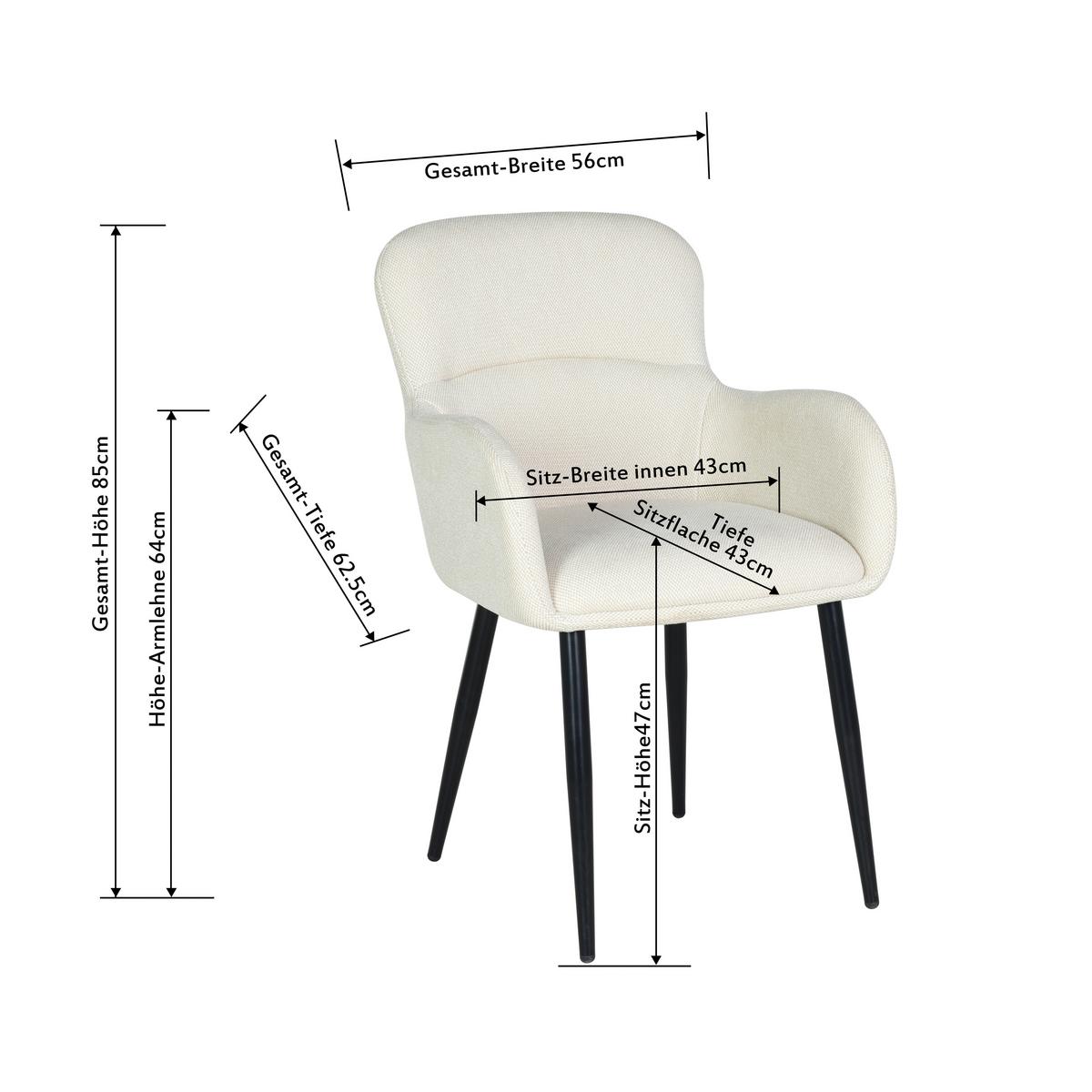 Naslanjač Selena, Siva - siva/črna, Konvencionalno, kovina/tekstil (56/88/61cm)