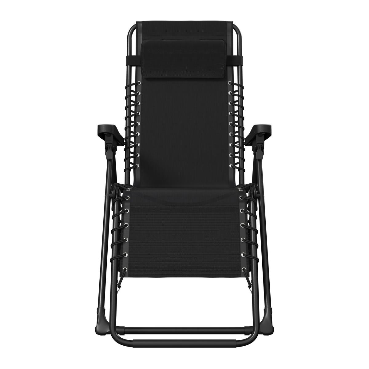 Gartensessel Marcel Schwarz - Schwarz, Basics, Kunststoff/Textil (153/108/63,5cm) - Mömax