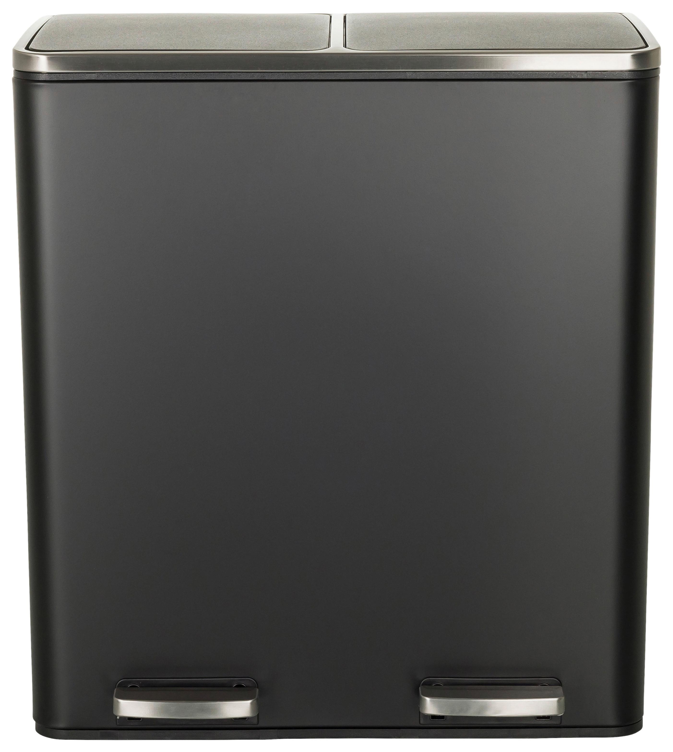 Abfallsammler Clean Schwarz ca. 59x65,5x32cm - Schwarz, MODERN (59,0/65,5/32cm) - MID.YOU