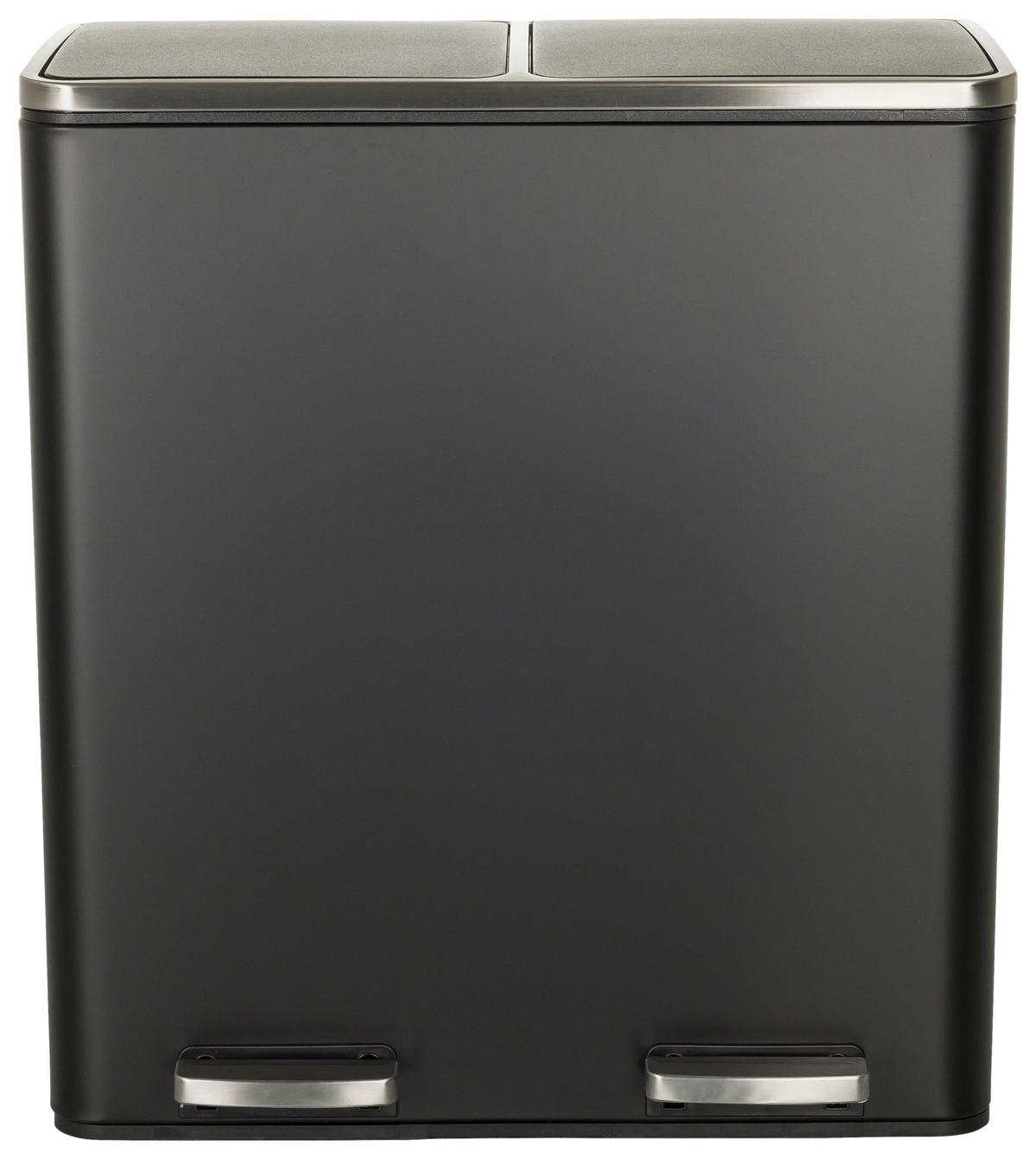 Abfallsammler Clean Schwarz ca. 59x65,5x32cm - Schwarz, MODERN (59,0/65,5/32cm) - MID.YOU