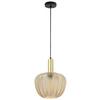 HÄNGLAMPA EMO - bärnstensfärgad/svart, Modern, metall/glas (23/23/120cm) - Mömax