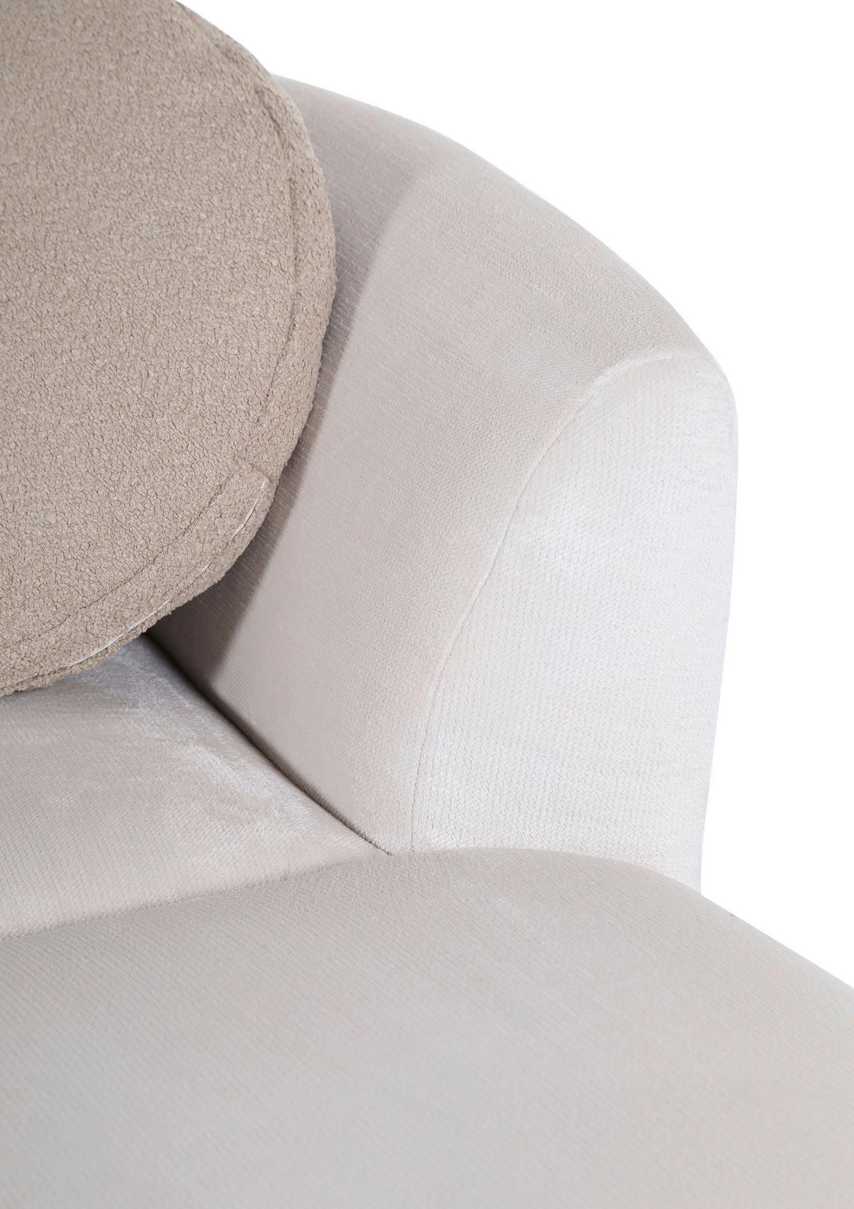 Ecksofa In Beige - Beige/Schwarz, Lifestyle, Textil/Metall (273/74/165cm) - Mömax