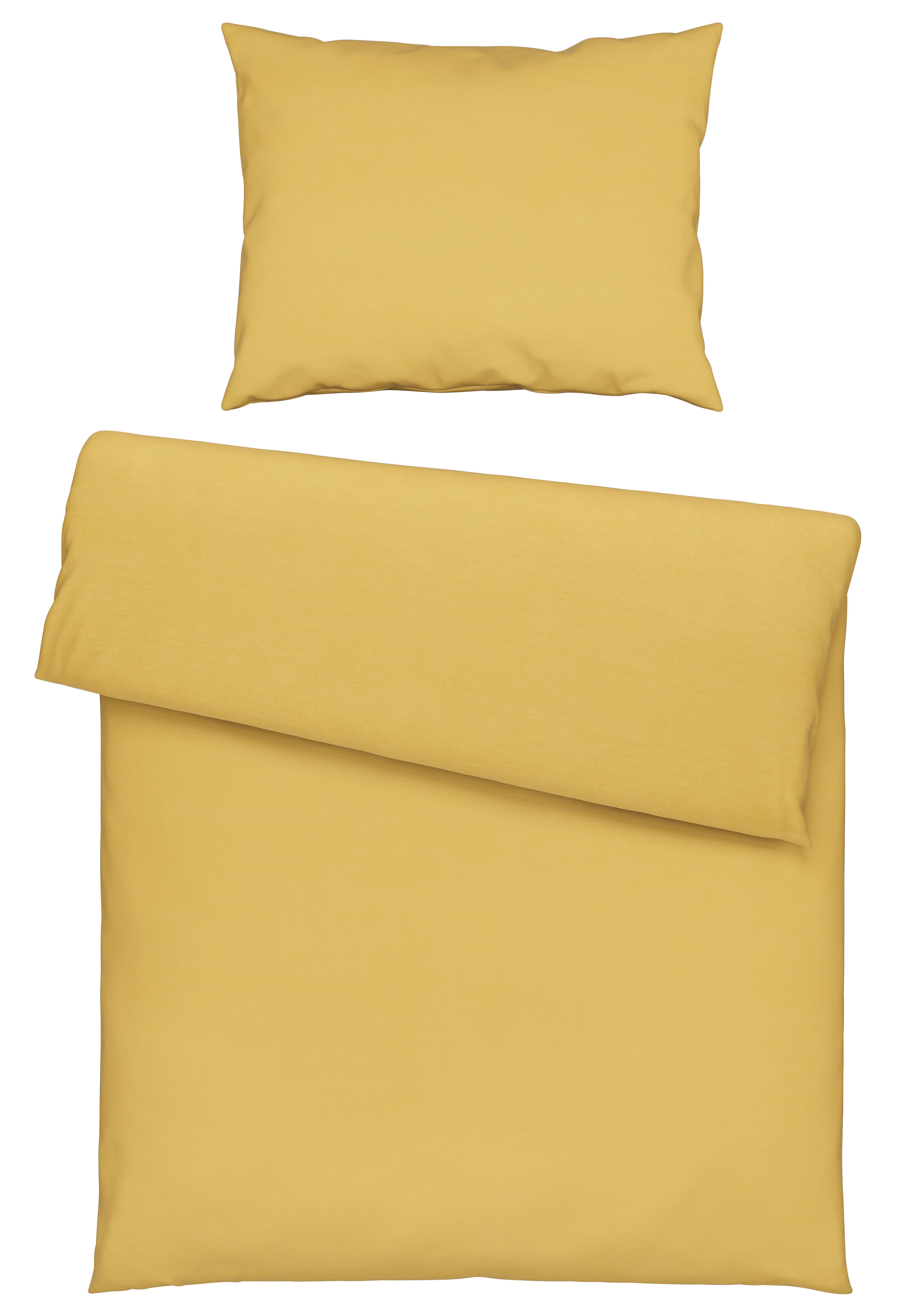 Ágyneműhuzat-garnitúra Waffel - sárga, Modern, textil (140/200cm) - Modern Living