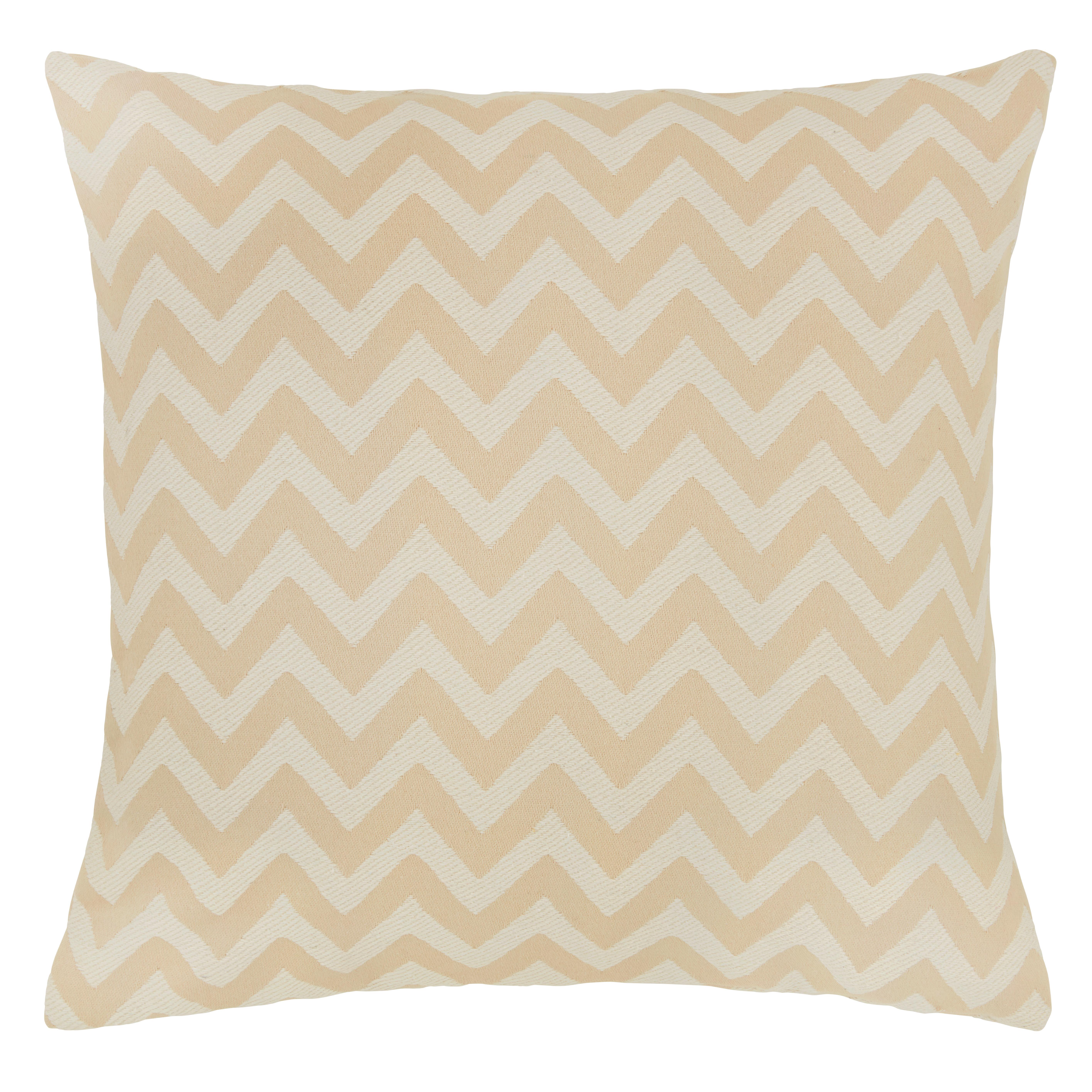 Kissenhülle Zickzack in Naturfarben ca. 48x48cm - Naturfarben, Basics, Textil (48/48cm) - Premium Living