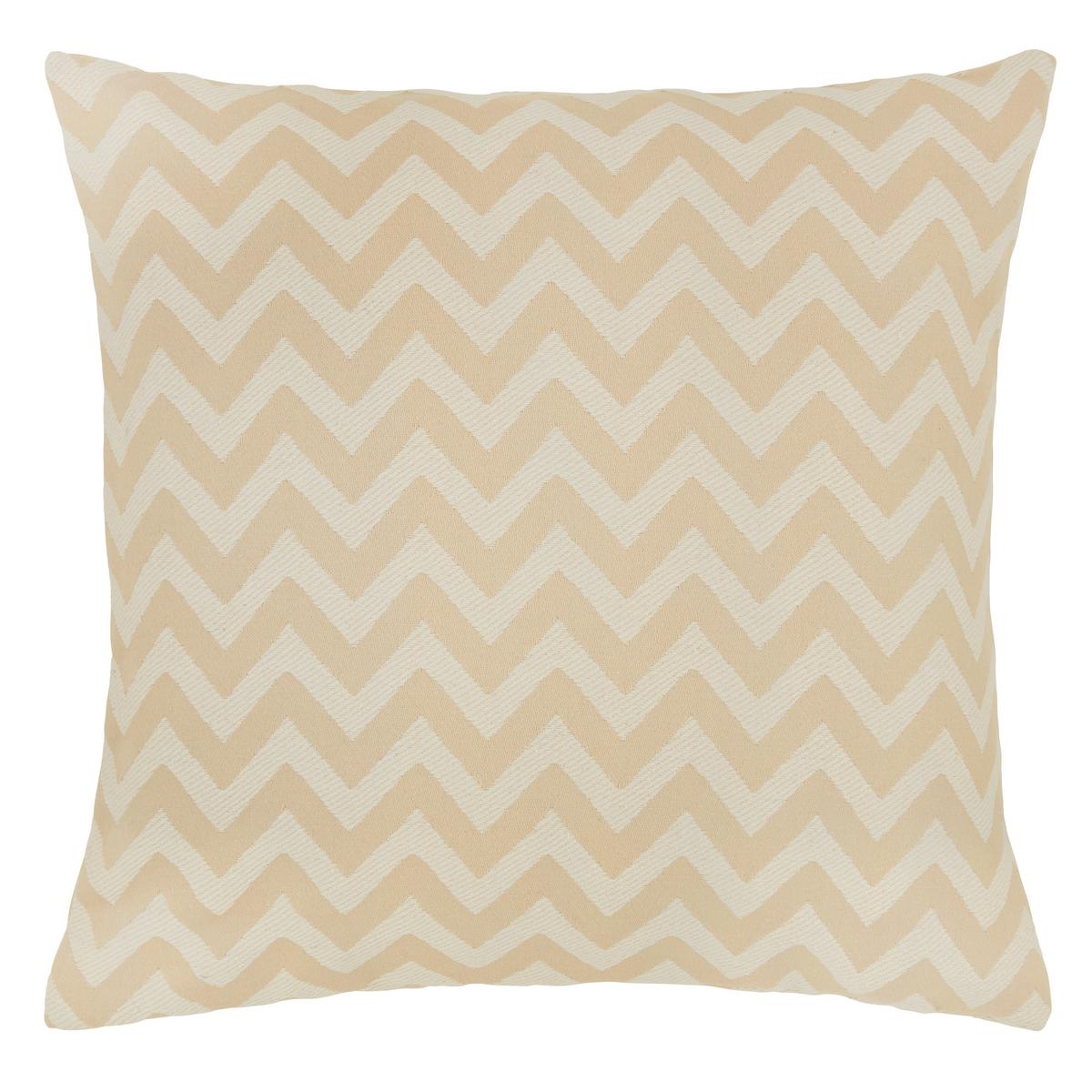 Kissenhülle Zickzack in Naturfarben ca. 48x48cm - Naturfarben, Basics, Textil (48/48cm) - Premium Living