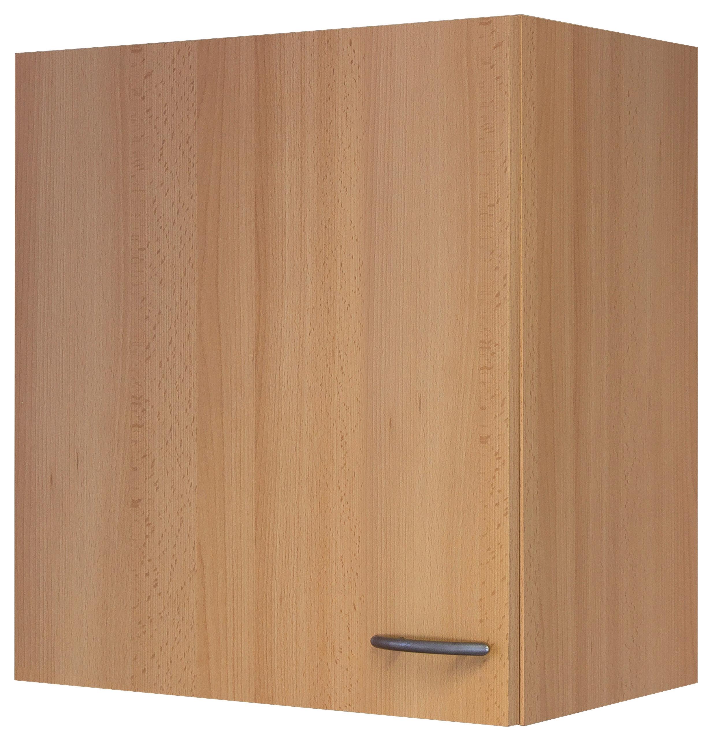 Kuhinjska Zgornja Omarica Nano, Barva Bukve - barve nerjavečega jekla/barve bukve, Moderno, umetna masa/leseni material (50/54/32cm) - FlexWell