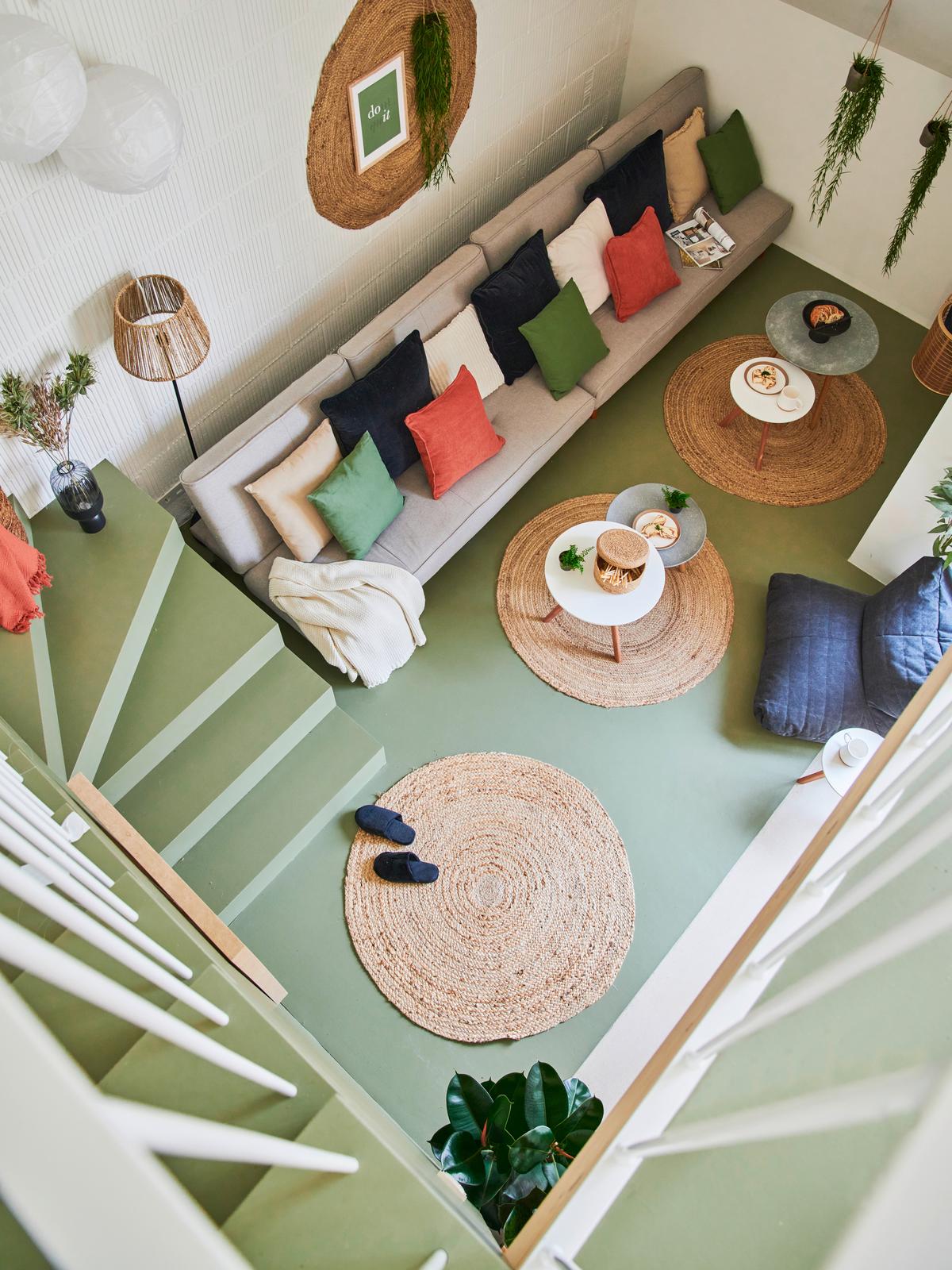 Ravno Tkana Preproga Hanoi 2 - naravne barve, Moderno, tekstil (110cm) - Modern Living