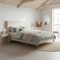 Box Ágy Nevada - bézs, Modern, textil/fa (160/200cm) - Bessagi