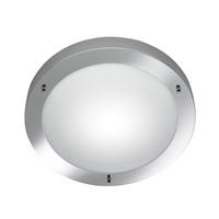 Badezimmer-Deckenleuchte Condus in Weiß/Chrom max. 60 W - Chromfarben/Weiß, Basics, Glas/Metall (31,5/8,0cm) - Trio Leuchten