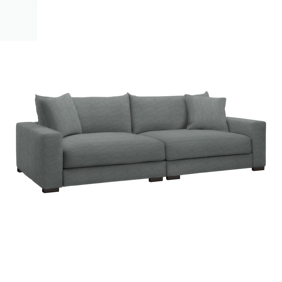 Megasofa Pedro Dunkelgrau - Dunkelgrau, MODERN, Holz/Holzwerkstoff (261/83/124cm) - Mömax