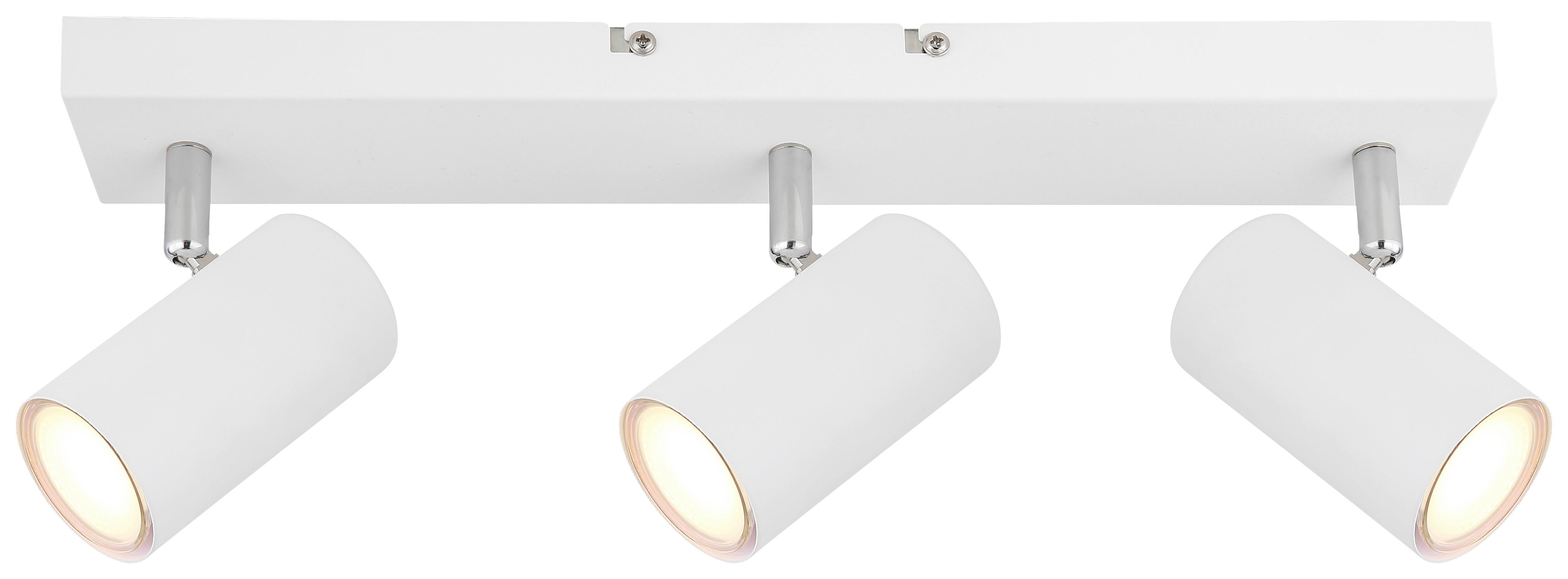 Strahler Witmo 2 Weiß/Chromfarben max. 25 Watt - Chromfarben/Weiß, MODERN, Metall (43/6/12cm) - Mömax