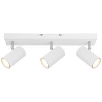 Spotlámpa Witmo 3 Égős - krómszínű/fehér, Modern, fém (43/6/12cm) - Mömax