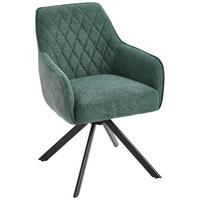 KRZESŁO Z PODŁOKIETNIKAMI JULE - zielony/czarny, Modern, metal/drewno (57/84/63cm) - Livetastic
