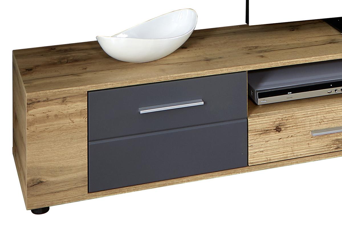 Dnevni Regal Fargo, Barva Hrasta, Siva, Led - siva/barve hrasta, Moderno (240/192/38cm) - Mömax