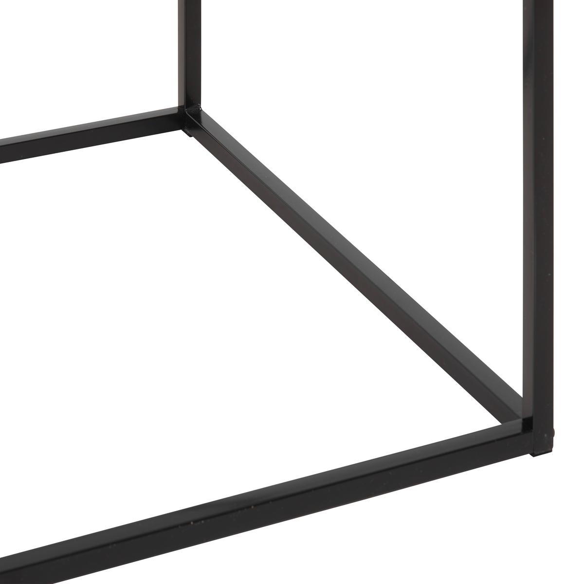 Dohányzóasztal Fekete Kubo - fekete, Modern, faalapú anyag/fém (60/60/38cm) - Mömax