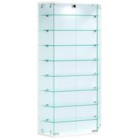 VITRINE BENILA XL - Weiss/Transparent, Design, Glas/Holzwerkstoff (83/114/17cm) - MID.YOU