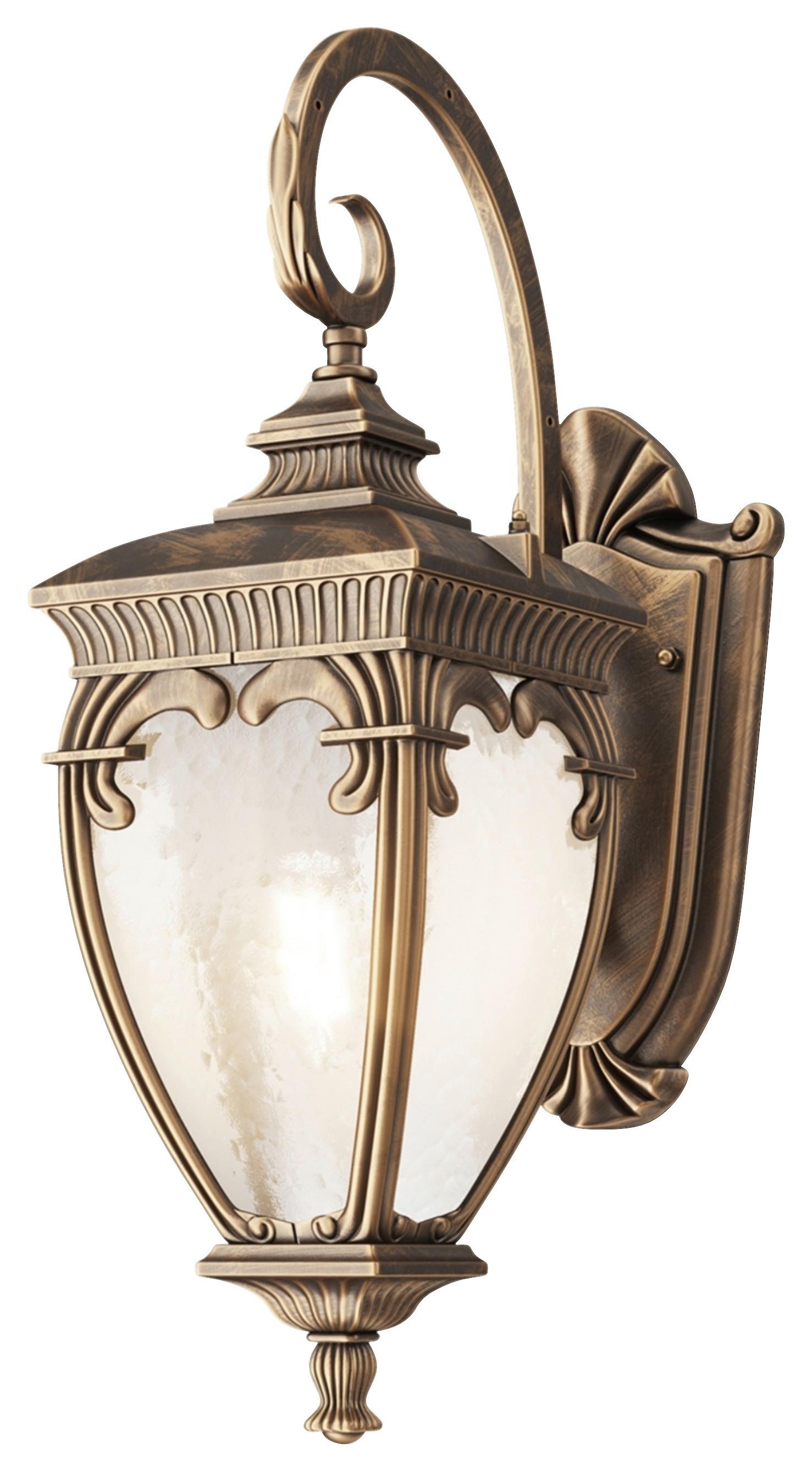 Wandleuchte Fleur - Goldfarben/Schwarz, Basics, Glas/Metall (26/48cm) - MAYTONI