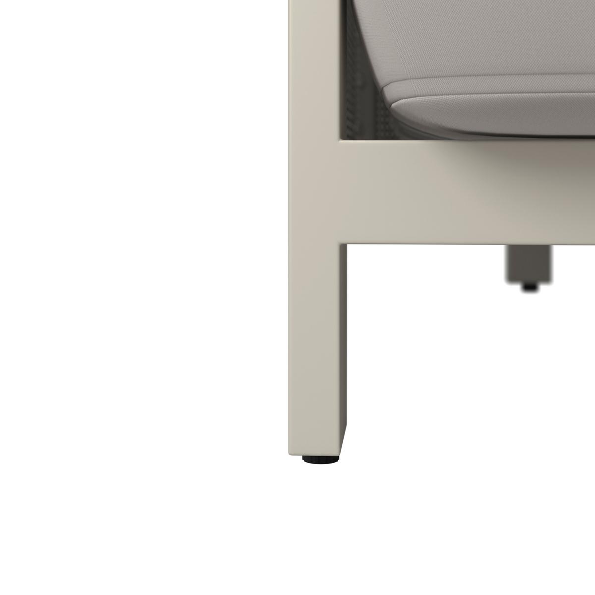 ENSEMBLE LOUNGE MARA - Weiss/Dunkelgrau, Modern, Kunststoff/Textil (269/269cm) - Bessagi Garden