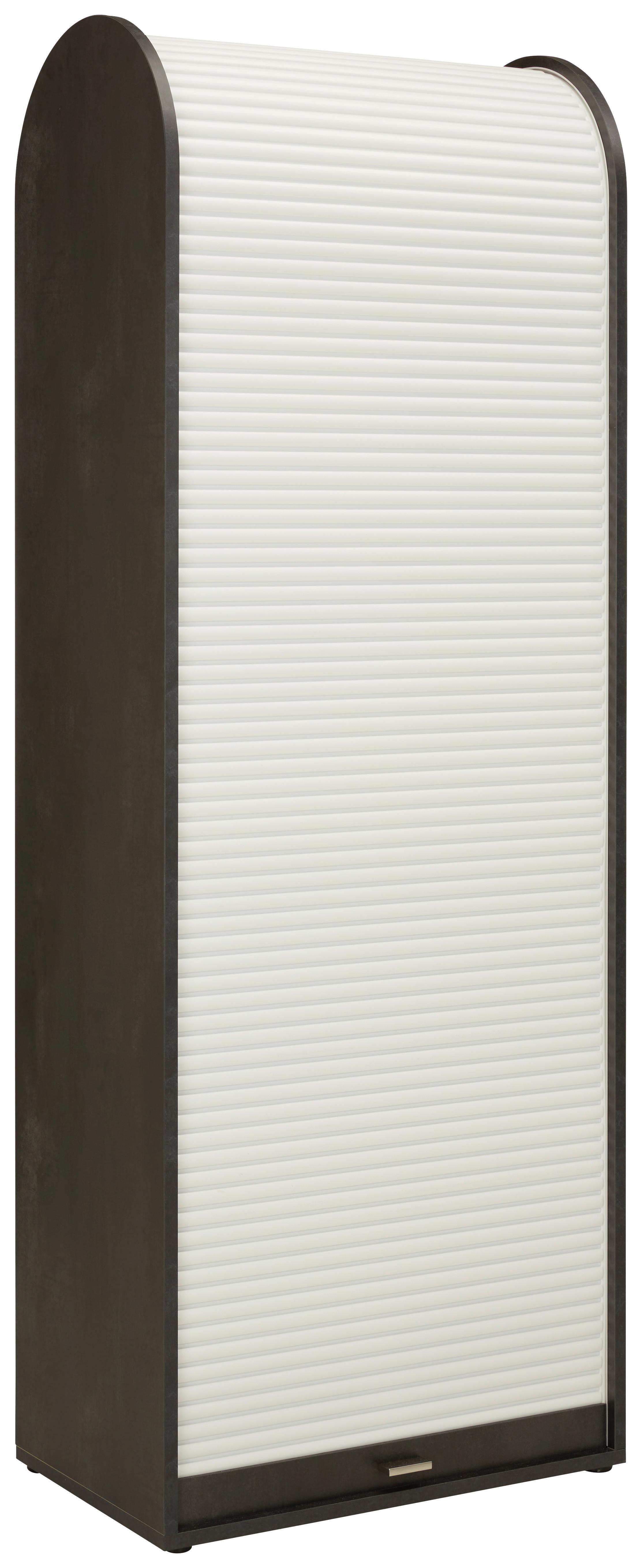 Rolós Szekrény Mister Office - fekete/fehér, Modern, műanyag/faalapú anyag (69/192/44cm) - Mömax