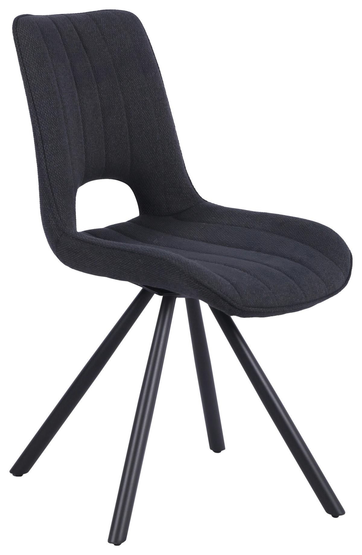 Scaun NERA - gri închis/negru, Basics, lemn/metal (51/87/61cm) - Mömax