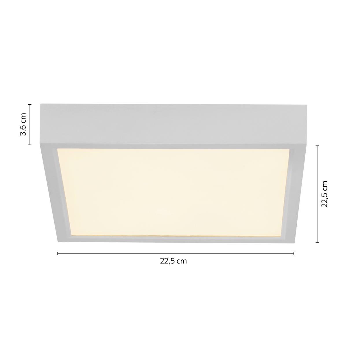 LED-Deckenleuchte Fridolin 3 max. 15 Watt - Silberfarben, Romantik / Landhaus, Kunststoff (22,5/22,5/3,6cm) - Modern Living