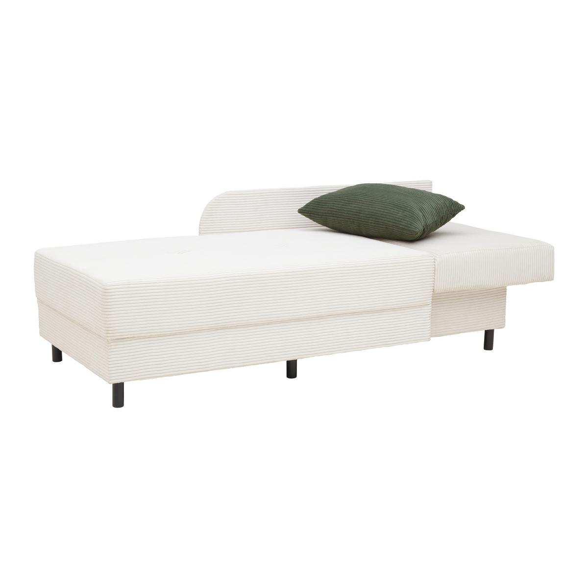Liege Nova in Perlmutt - Perlmutt/Schwarz, MODERN, Holz/Textil (145/62/85cm) - Mömax