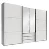 DULAP USI CULISANTE MAGIC - argintiu/alb, Modern, sticlă/material pe bază de lemn (300/216/65cm) - Premium Living