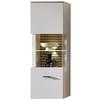 Hängevitrine Memphis Eichefarben/Kaschmir - Kaschmir/Eichefarben, MODERN, Holzwerkstoff/Metall (40/124/36cm) - Premium Living