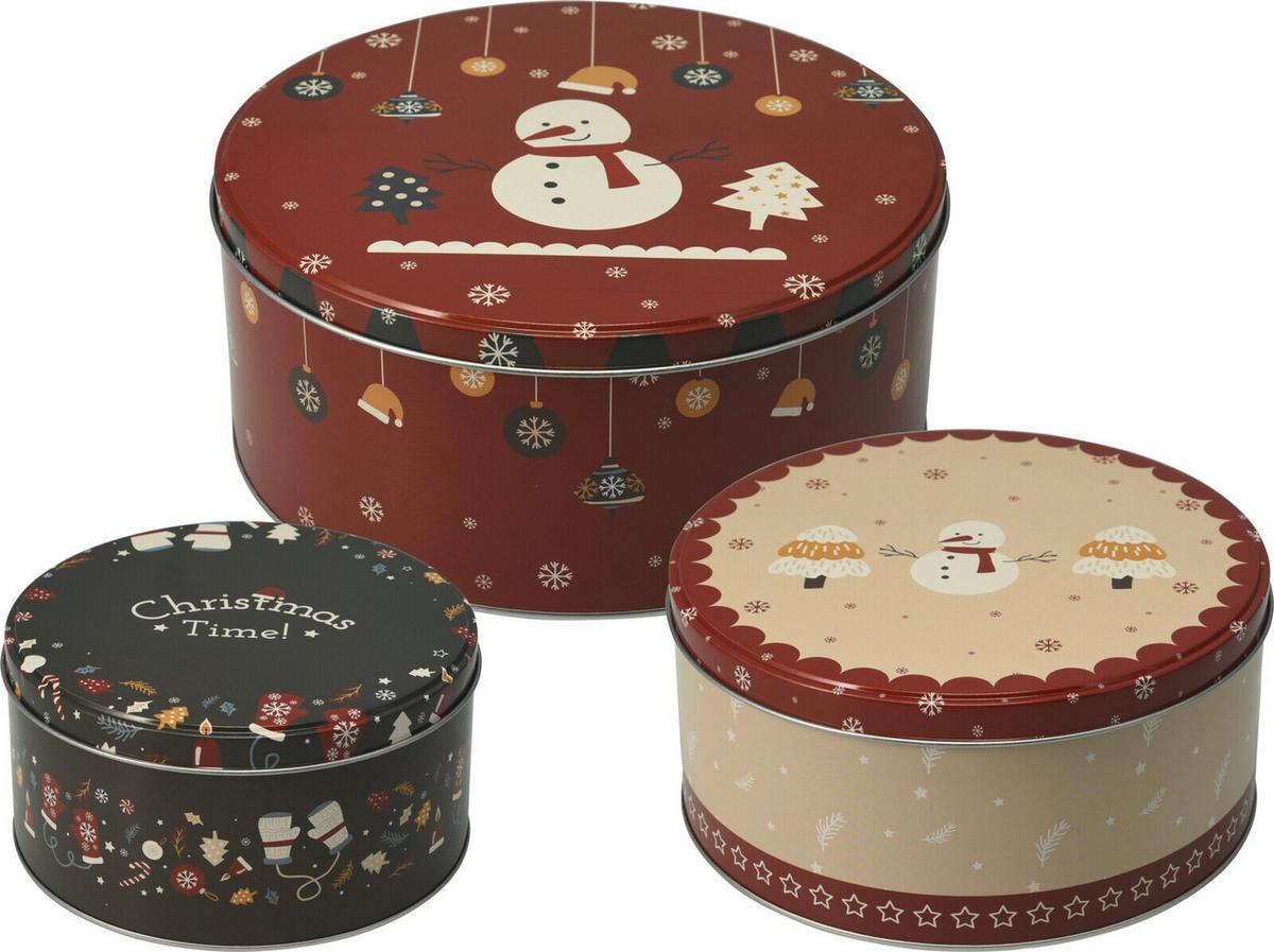 Kekszesdoboz-szett Xmas - fém
