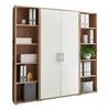 Aktenschrank Office Edition Sw Set 3 hoch Weiß/Sonoma Eiche - Weiß/Sonoma Eiche, MODERN, Holzwerkstoff (173/186/33cm) - MID.YOU