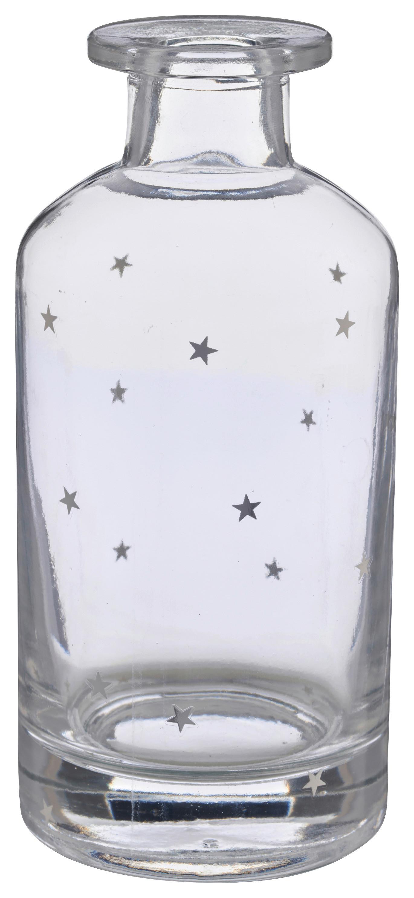 Dekorativna Vaza Stern I - srebrne barve/prozorno, Basics, steklo (7/13,5cm) - Mömax