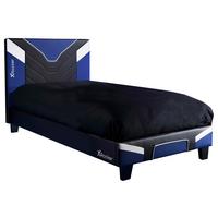 Gamingbett Cerberus 90x190 cm Schwarz/Weiß/Blau - Blau/Schwarz, MODERN, Holzwerkstoff/Kunststoff (90/190cm) - X Rocker