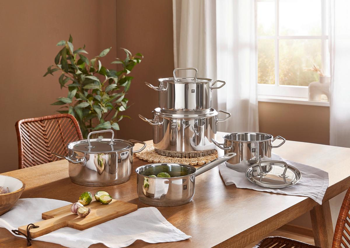 ZESTAW GARNKÓW 1006261/ 66580-000-0 ZWILLING - kolor srebrny/kolor stalowy, Basics, metal - Zwilling